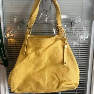 Cole Haan Vibrant Yellow Shoulder Bag Tote Leather